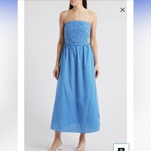 Moonriver Blue Strapless Dress
